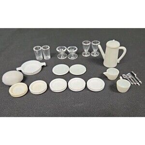 Dollhouse Miniature BODO HENNIG Dollhouse Dining Service 1970s Vintage